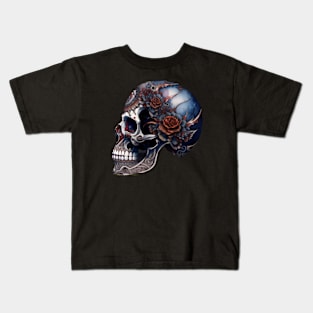 Stunning Sugar Skull Art for Día de los Muertos Celebrations Kids T-Shirt